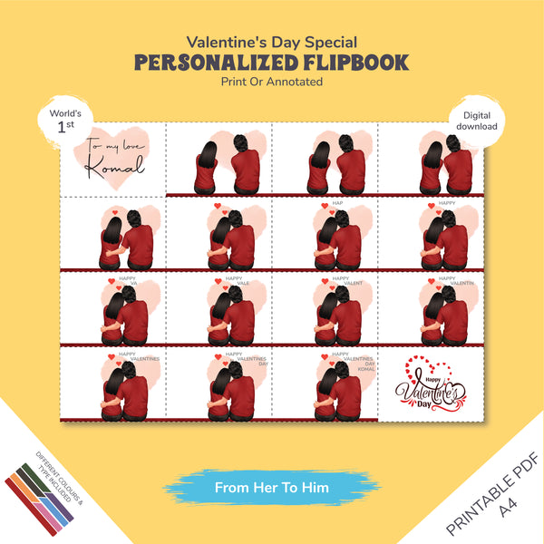 From Her to Him: A Personalized Flipbook of Your Love Story in Pictures