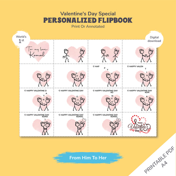 Personalized Love Story Flipbook: A Custom Illustrated Journey From Him To Her