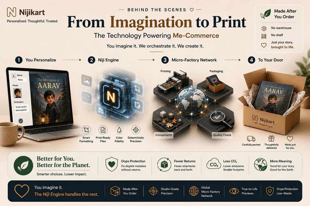 Behind the Scenes: From Imagination to Print — The Technology Powering Me-Commerce