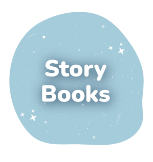 Storybooks with bluish background
