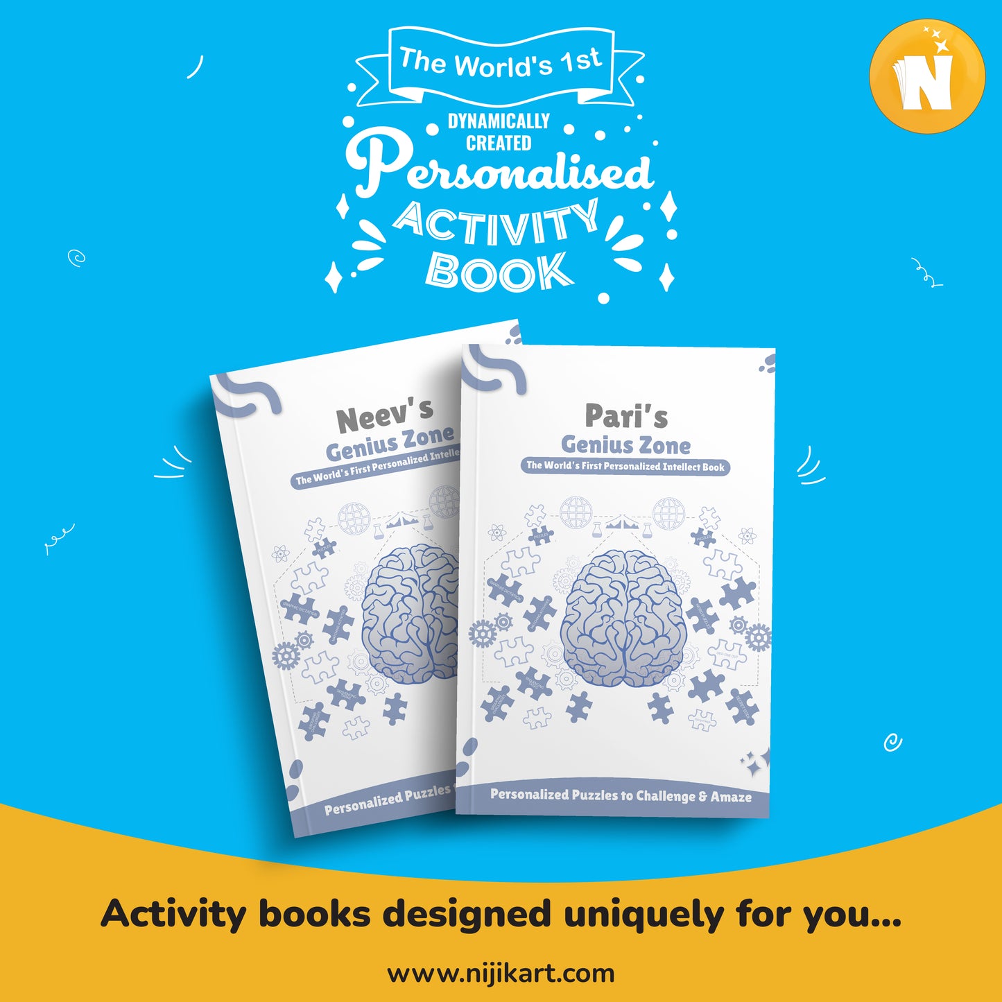 Personalized Intellect Activity Book: Unlock the Magic of Words and Puzzles