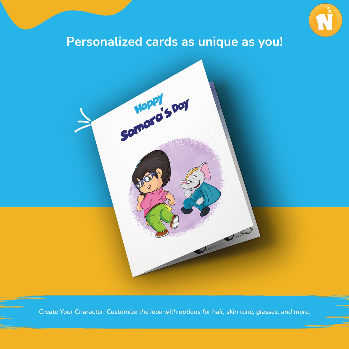 Personalized “It’s Your Day” Card for Kids - Celebrate Their Special Moments (Ages 1-18, Portrait)