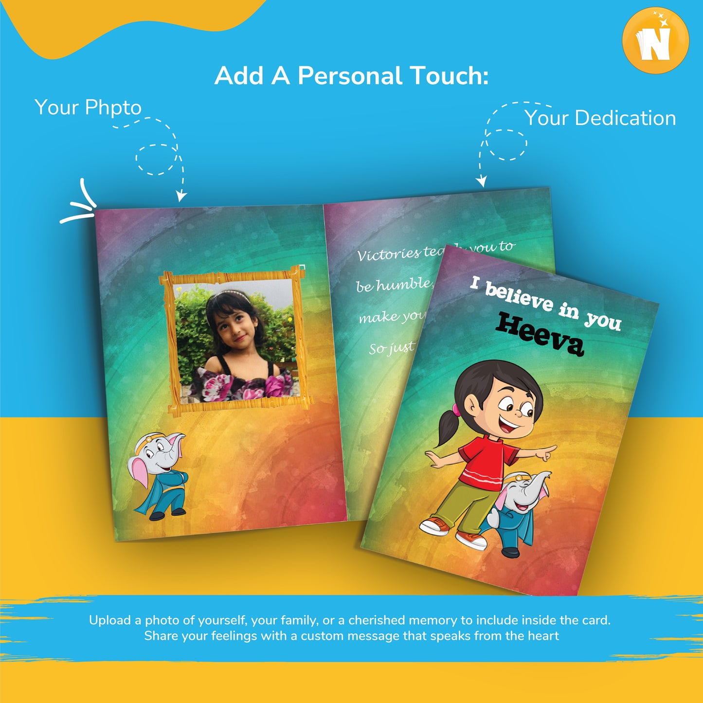 Personalized “I Believe in You” Card for Kids - Motivational & Uplifting (Ages 1-18, Portrait)