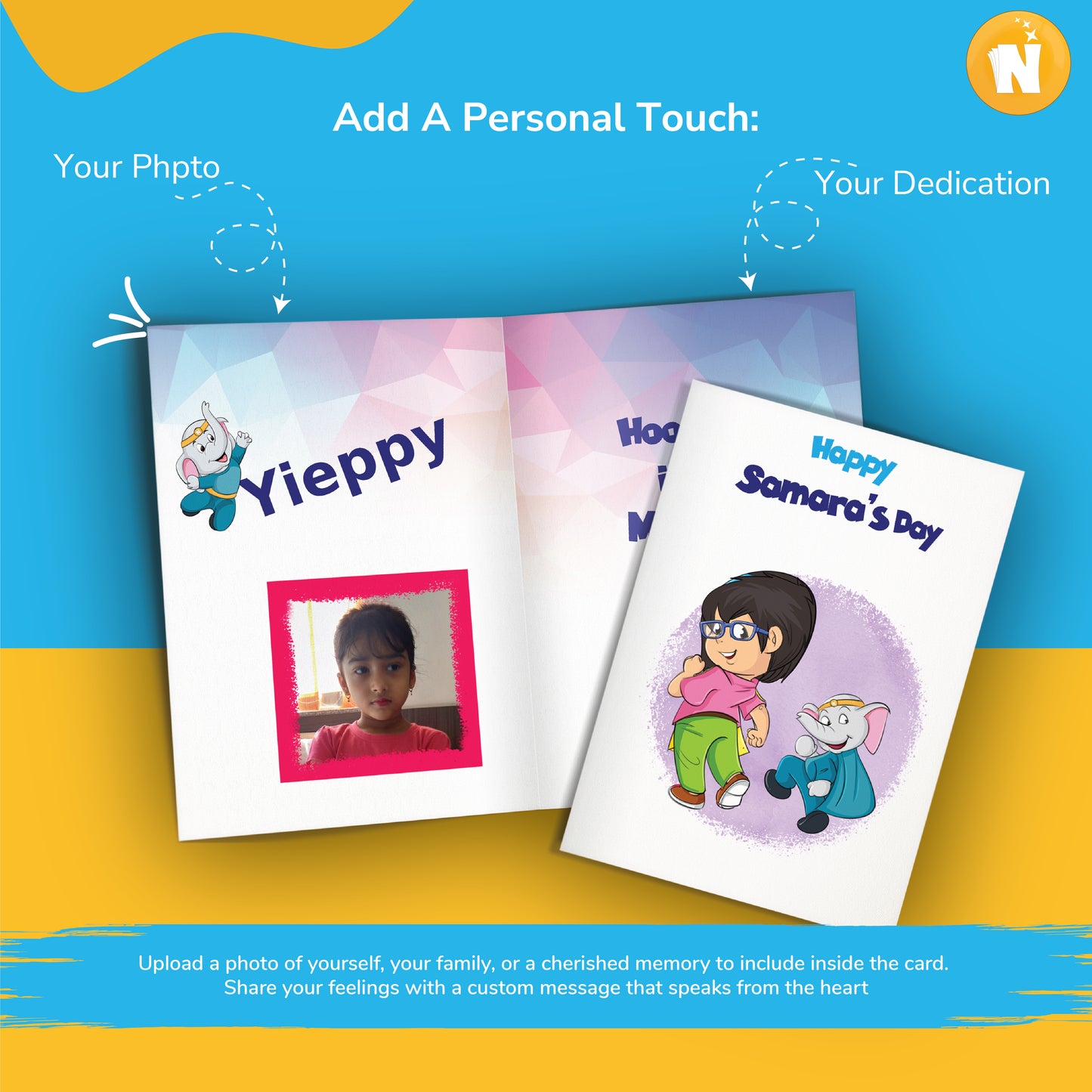 Personalized “It’s Your Day” Card for Kids - Celebrate Their Special Moments (Ages 1-18, Portrait)