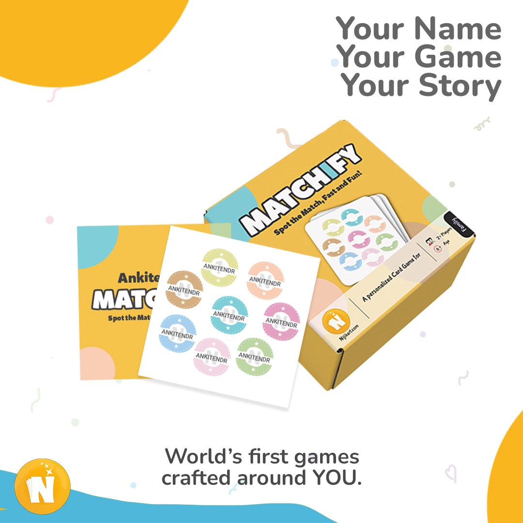 Toddler Edition | Matchify: World's First Personalized Matching Card Game | Fun for All Ages and occasions!!