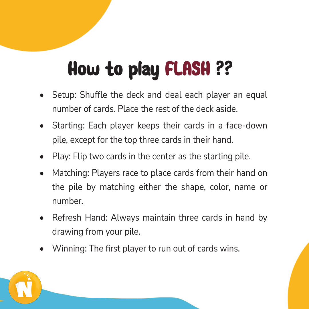 5-Person | FLASH: Fast Fun, Personalized card game for You!  | Fun for All Ages and occasions!!