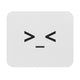 Cute Squinting Face Rectangle Mouse Pad | Minimal Kawaii Desk Mat