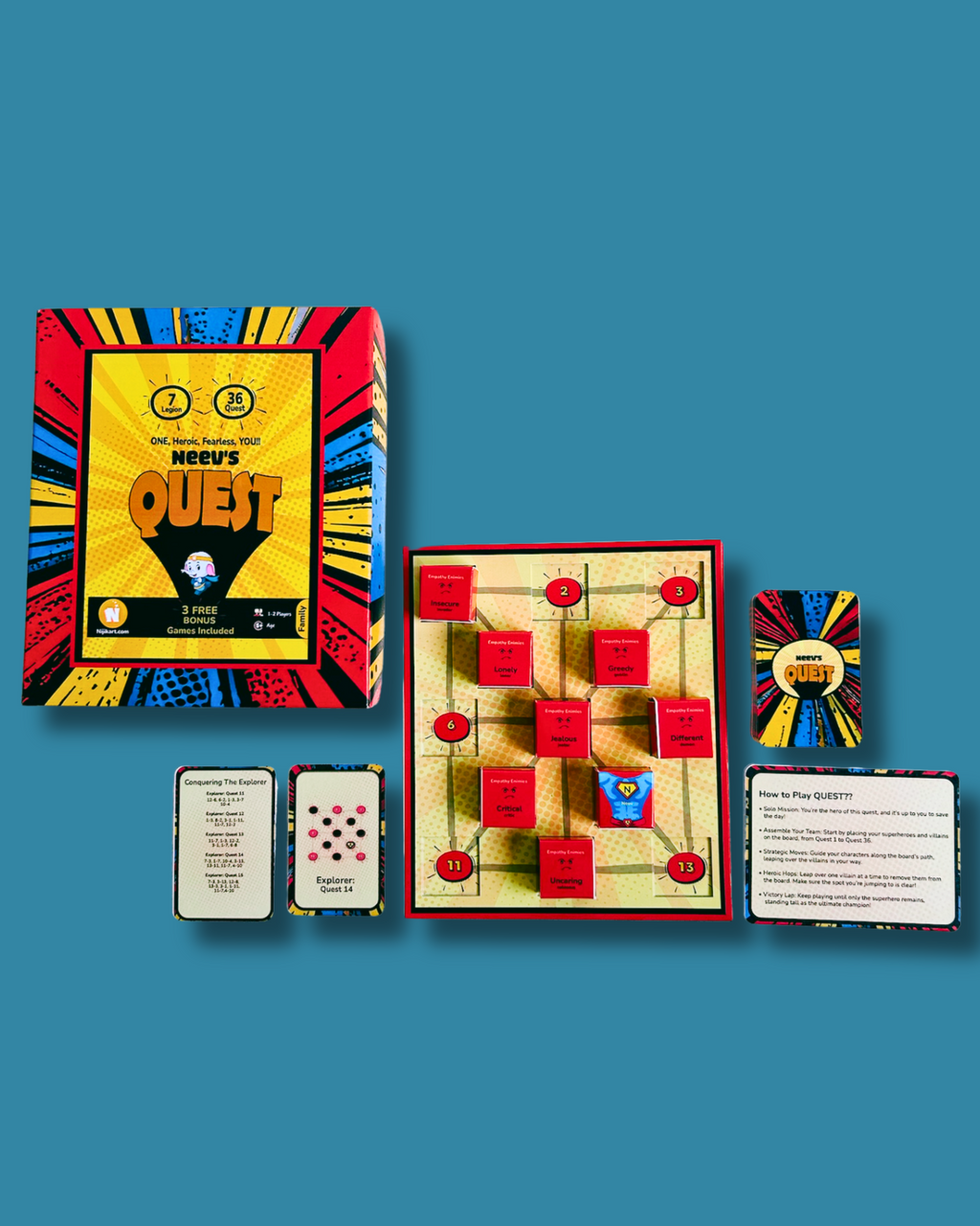 QUEST! | Personalized Heroic Adventure Board Game for All Ages