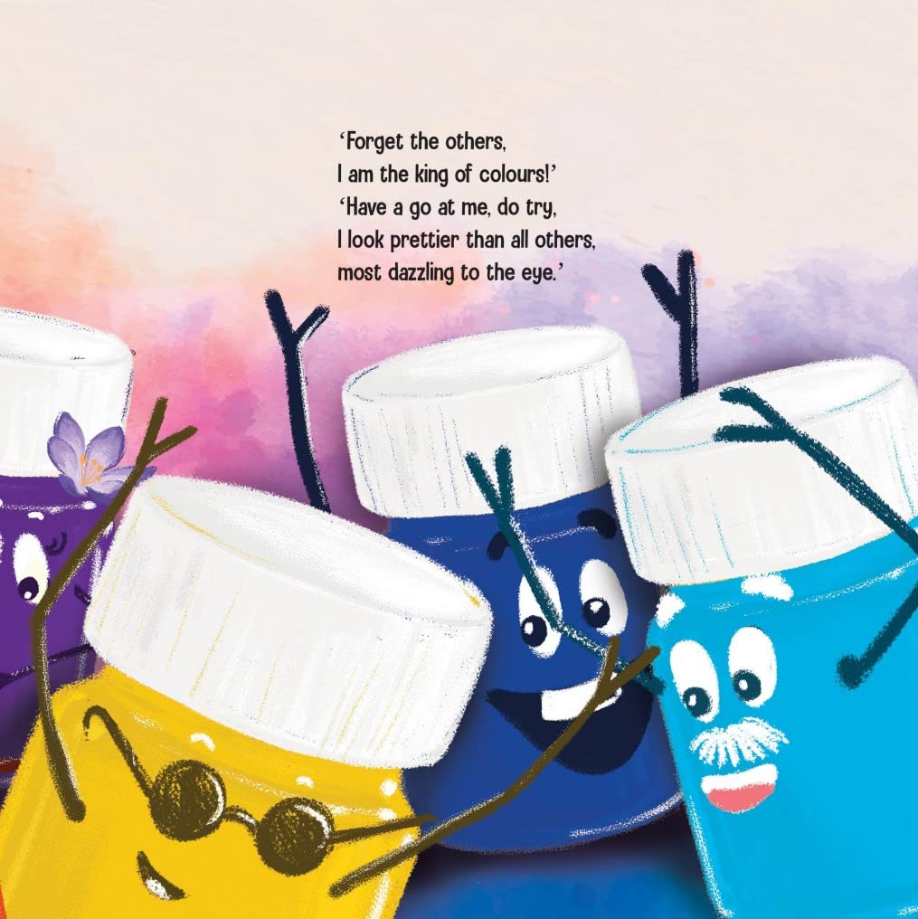 Page of a children's storybook titled 'ADI THE ARTIST' featuring illustrations.