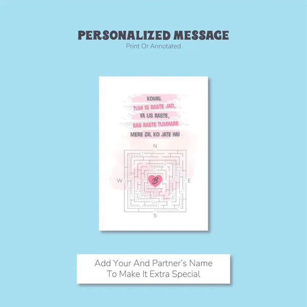 Heartfelt Journey Personalized Valentine’s Digital Print