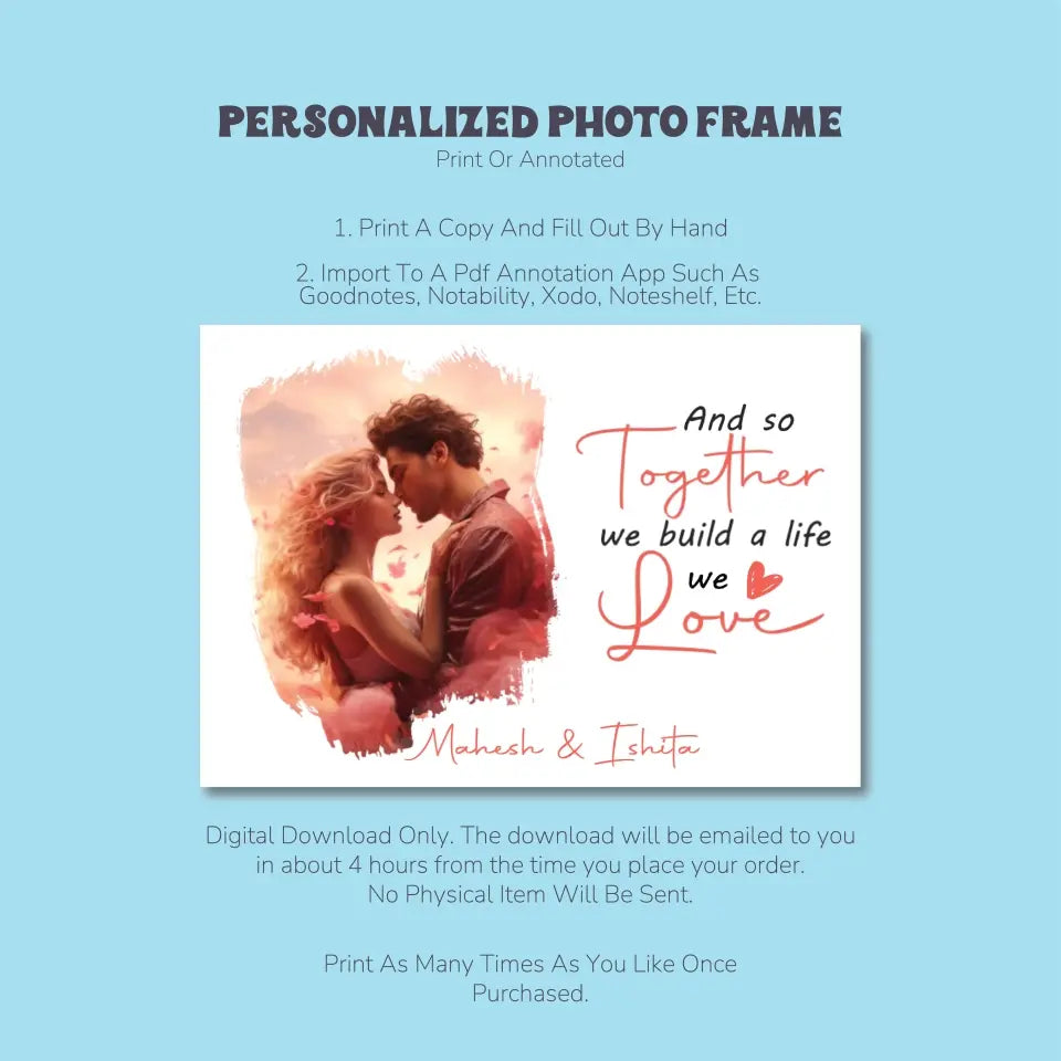 Personalized photo frame