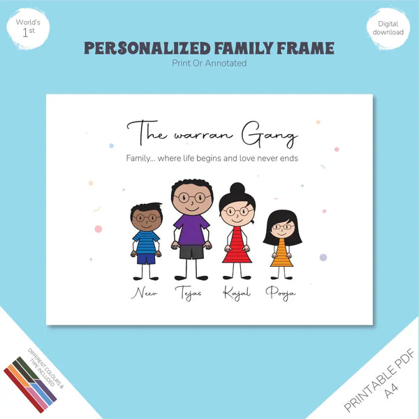 Personalized Stick Family Frame