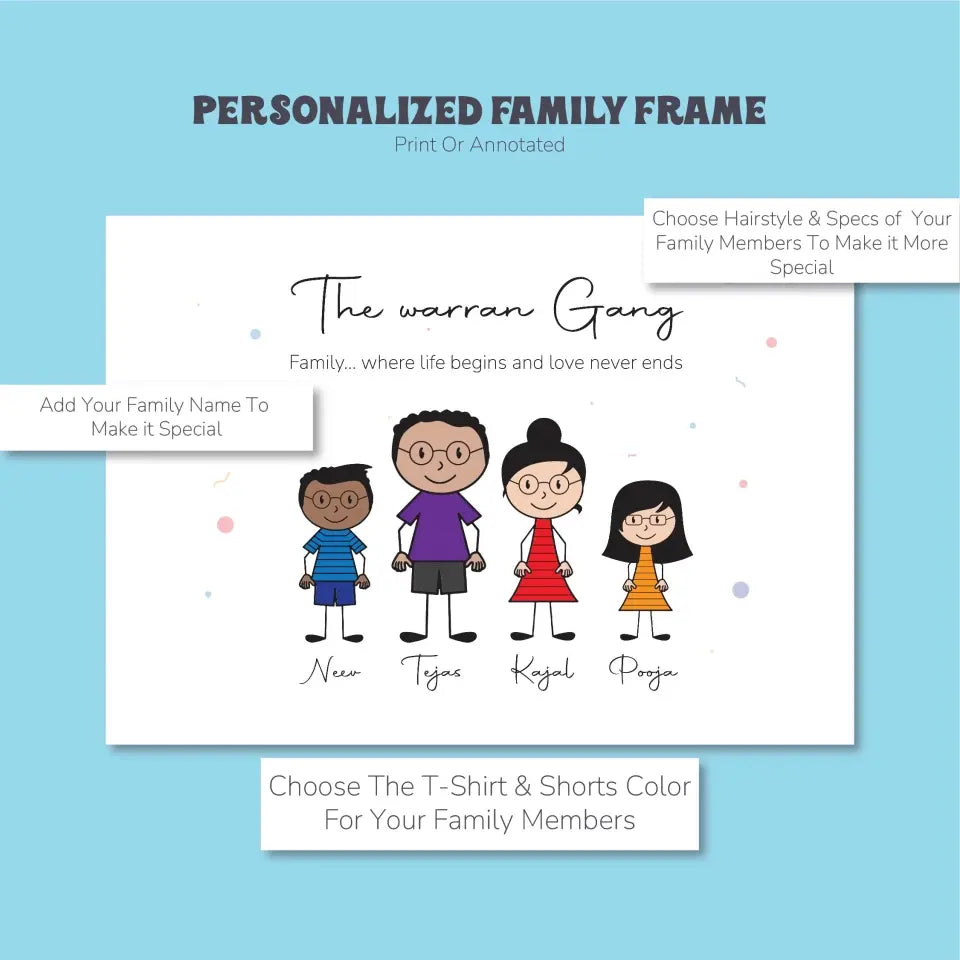 Personalized Stick Family Frame