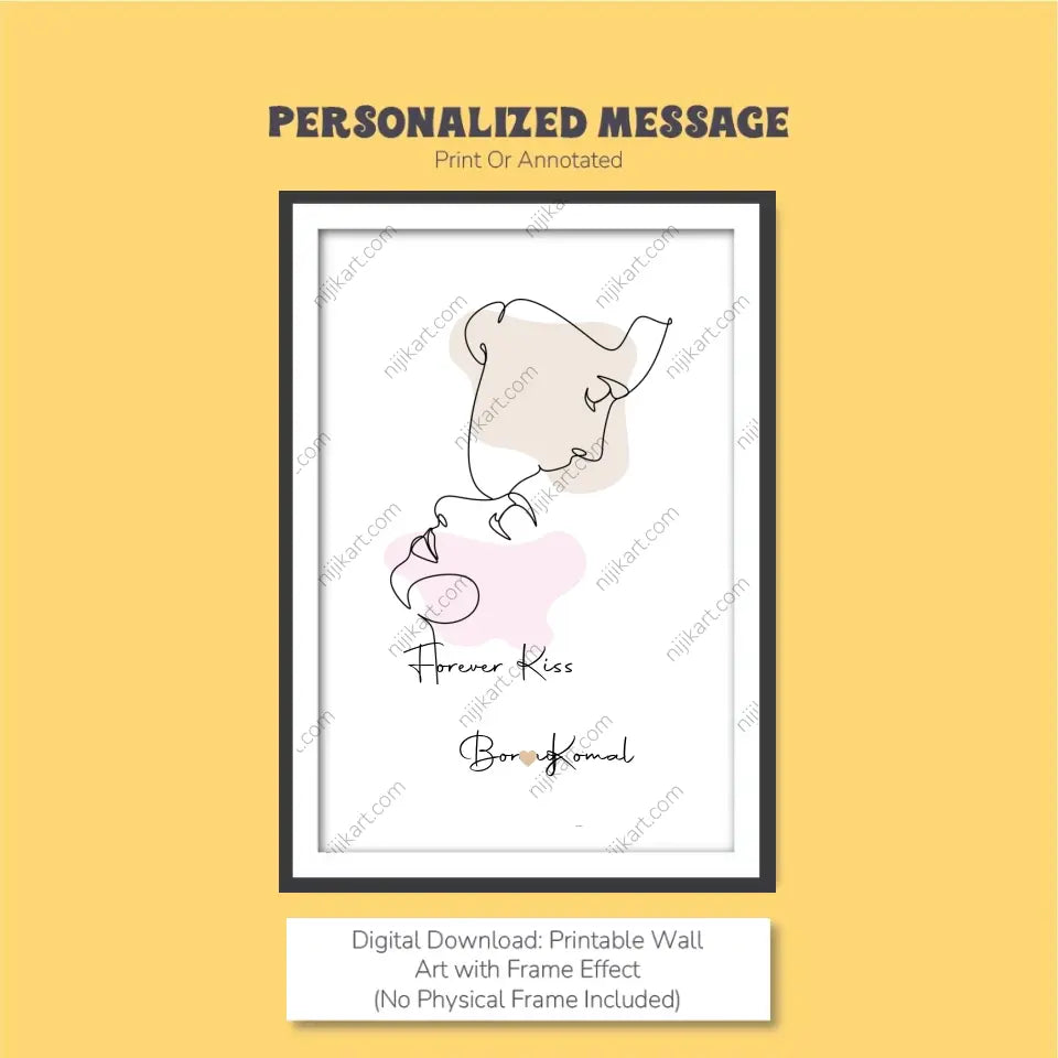 Forever kiss Personalization Frame