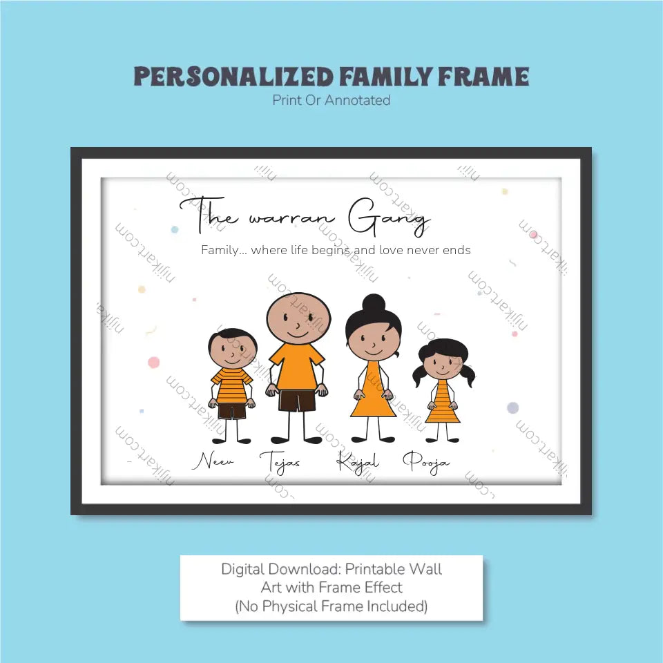 Personalized Stick Family Frame