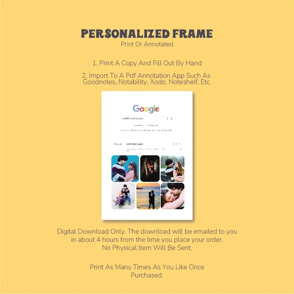Even Google Says It: Personalized Search Memories Photo Frame
