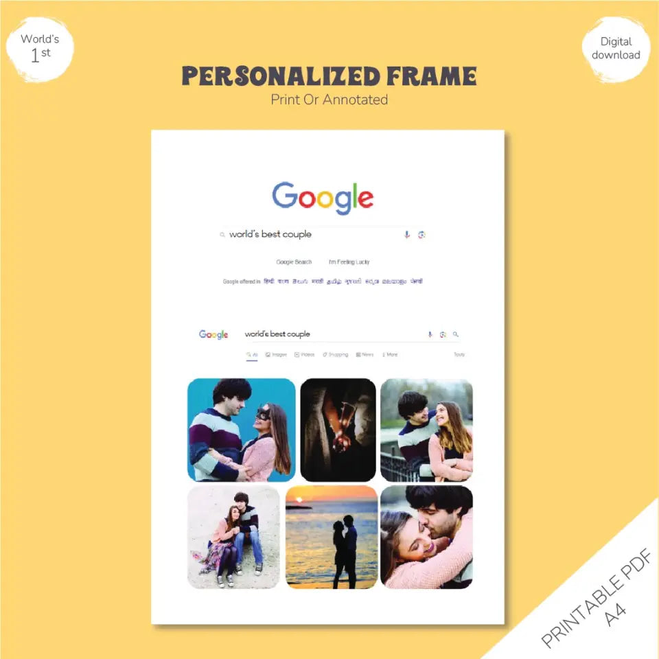 Even Google Says It: Personalized Search Memories Photo Frame