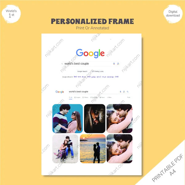 Even Google Says It: Personalized Search Memories Photo Frame