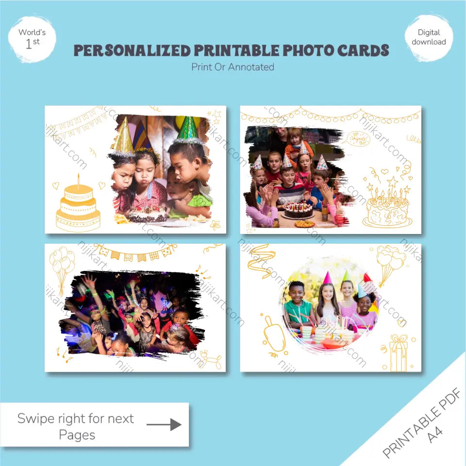 Snap book Memories: Personalized Printable Photo Cards