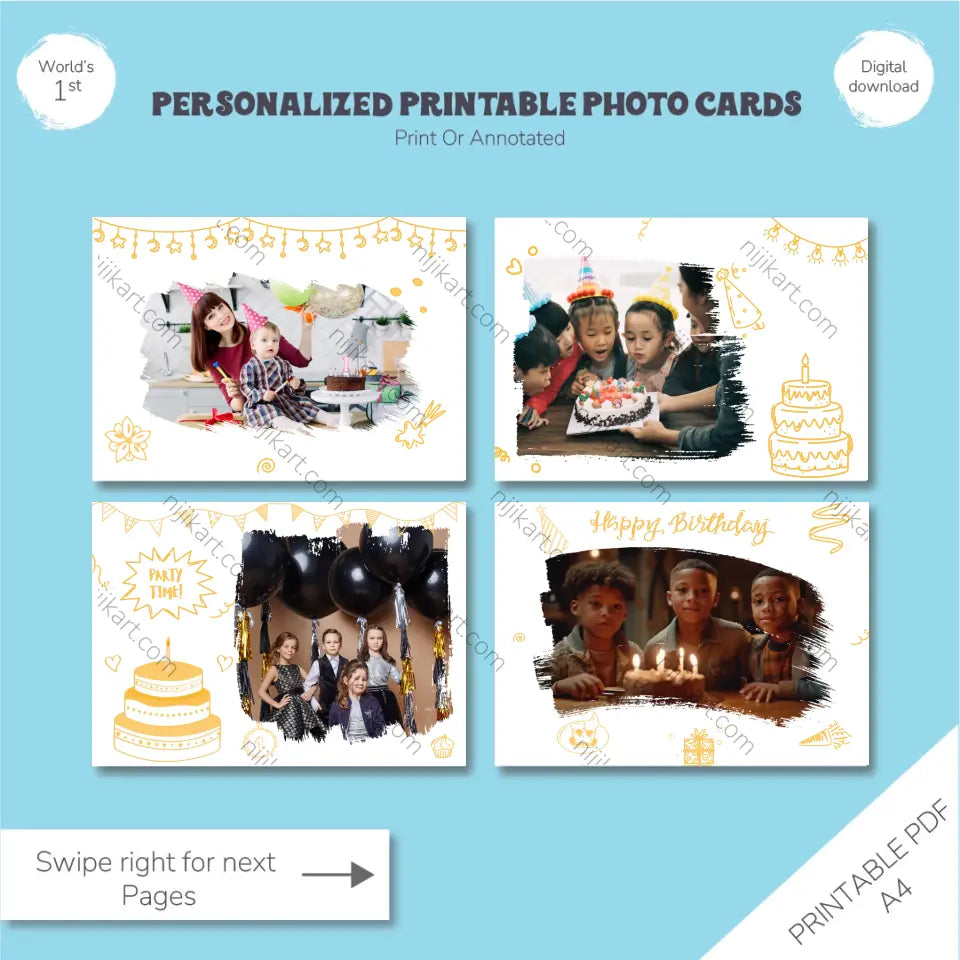 Snap book Memories: Personalized Printable Photo Cards