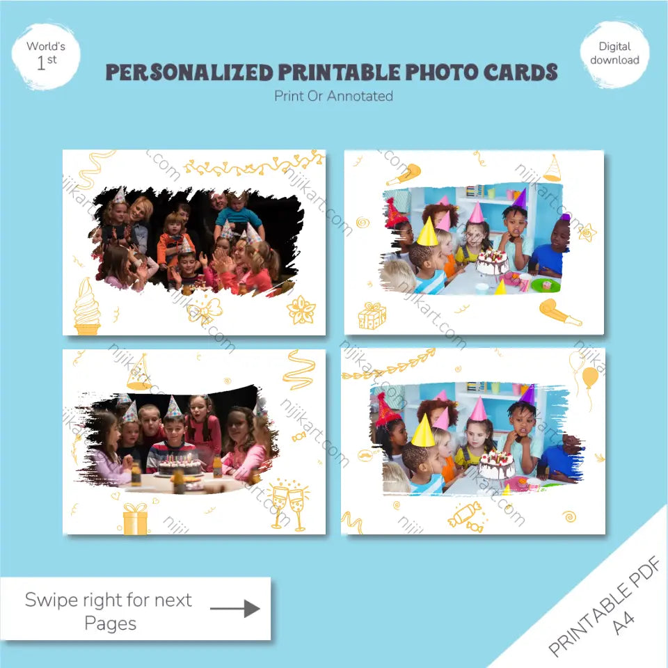 Snap book Memories: Personalized Printable Photo Cards