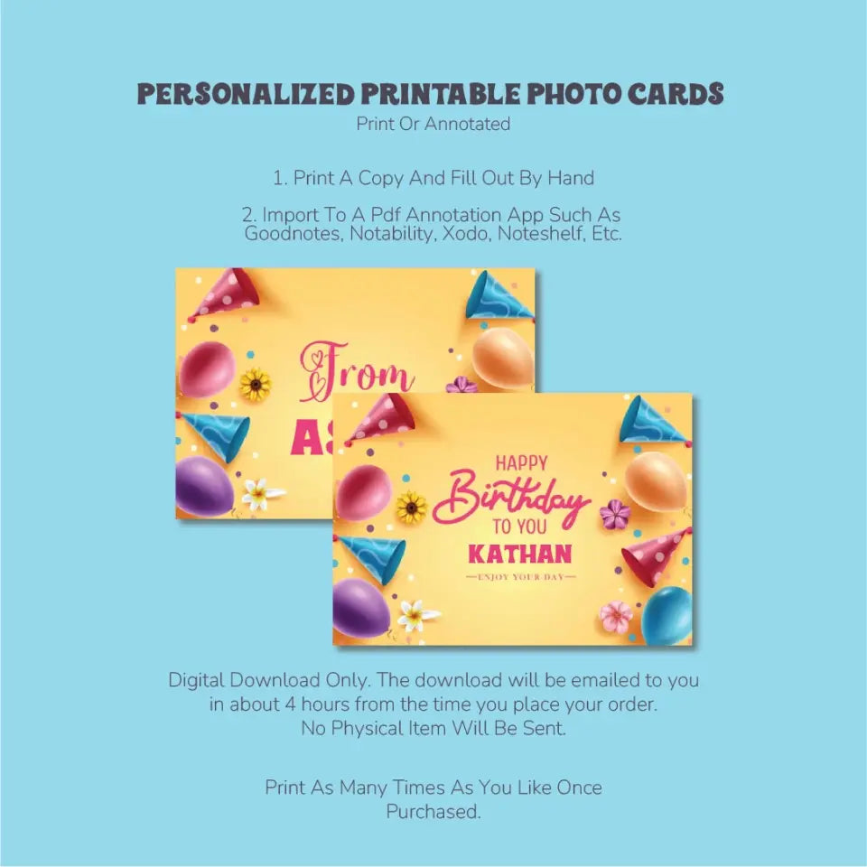 Snap book Memories: Personalized Printable Photo Cards