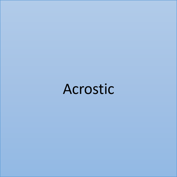 🔡 Personalized Acrostic Challenge