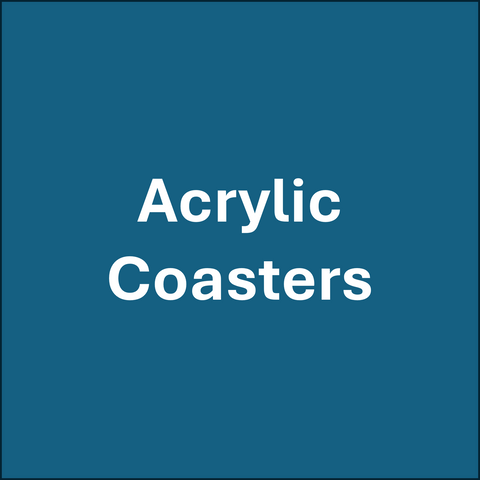 Personalized Acrylic Coasters – Custom Caricature + Name Design