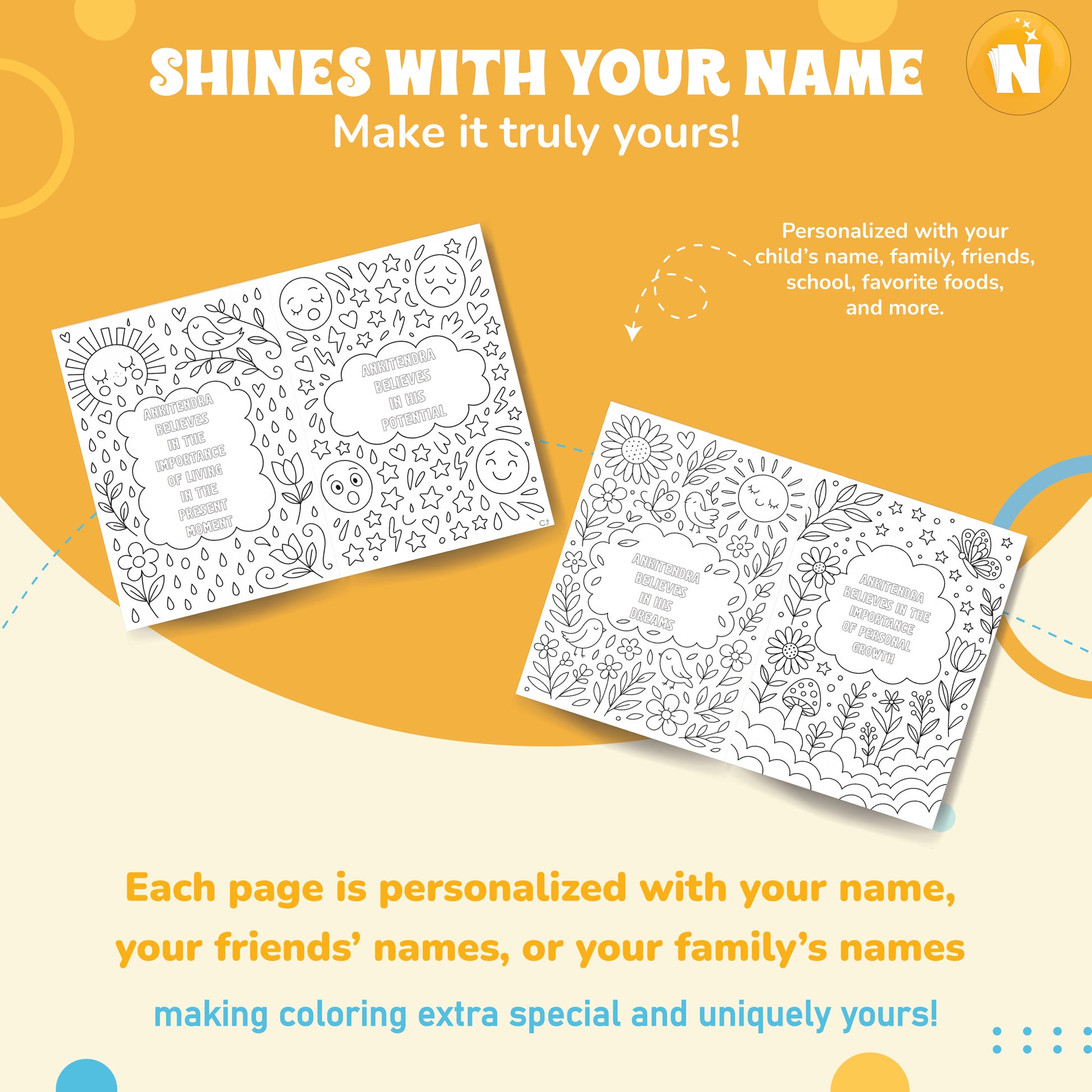 Personalized “I Believe” Affirmation Coloring Book – My Confident World