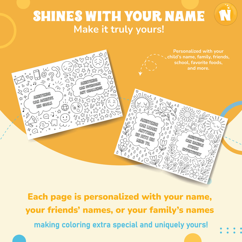 Personalized “I Can” Affirmation Coloring Book – My Empowered World