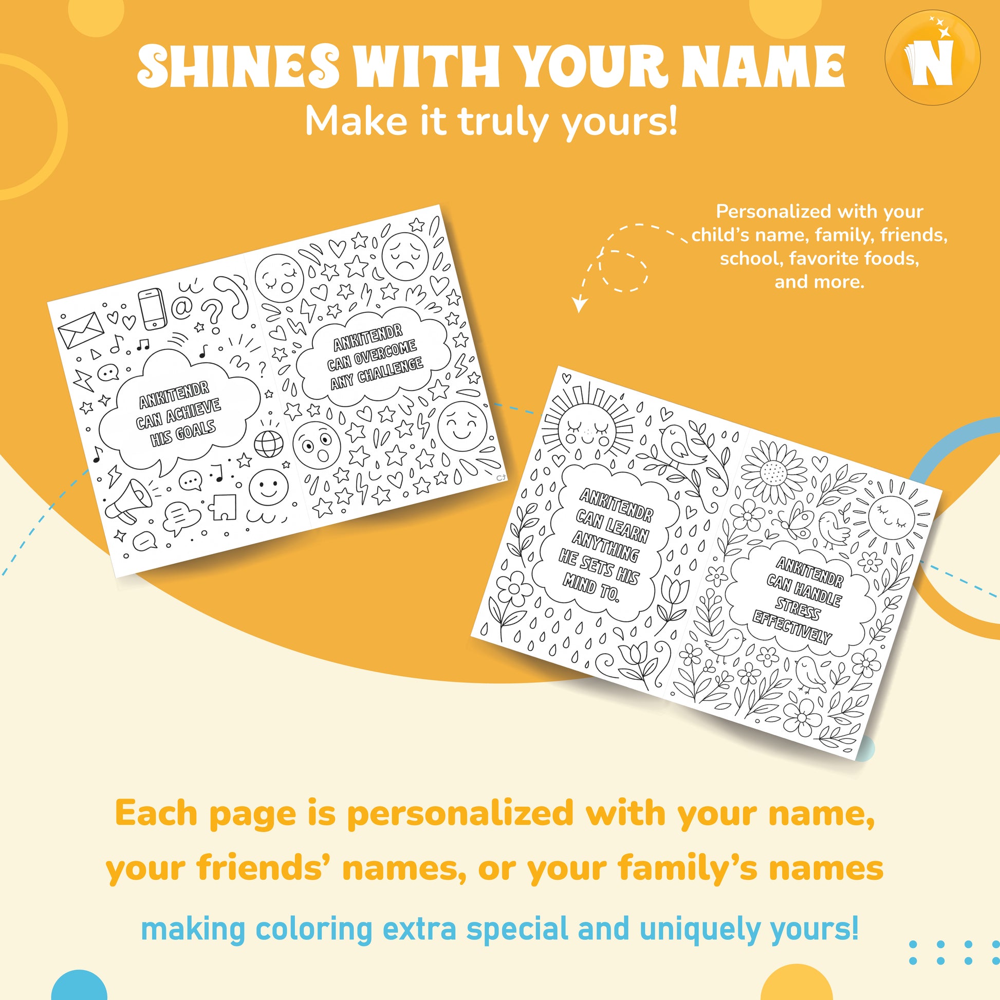 Personalized “I Can” Affirmation Coloring Book – My Empowered World