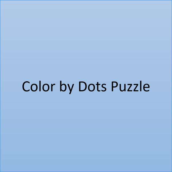 🎨 Personalized Color by Dots Puzzle
