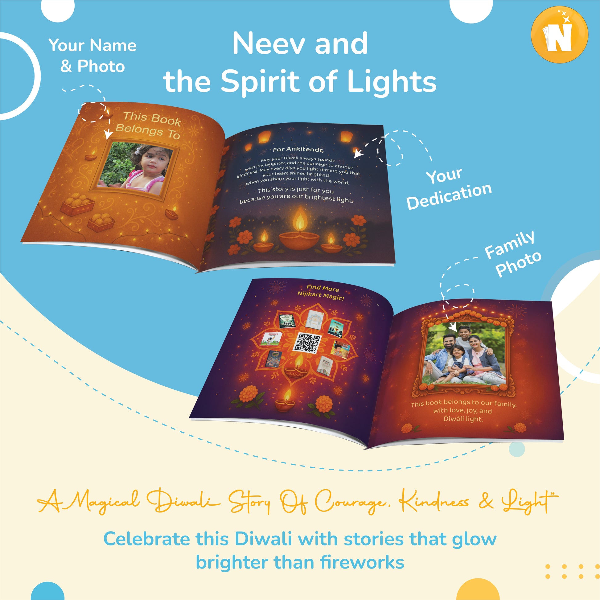 Personalized Diwali Storybook — Your Child and the Spirit of Lights