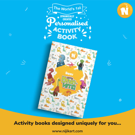 Personalized Dinosaur Activity Book for Kids: Fun Brain-Boosting Puzzles, Word Searches, Crosswords, Mazes & More!