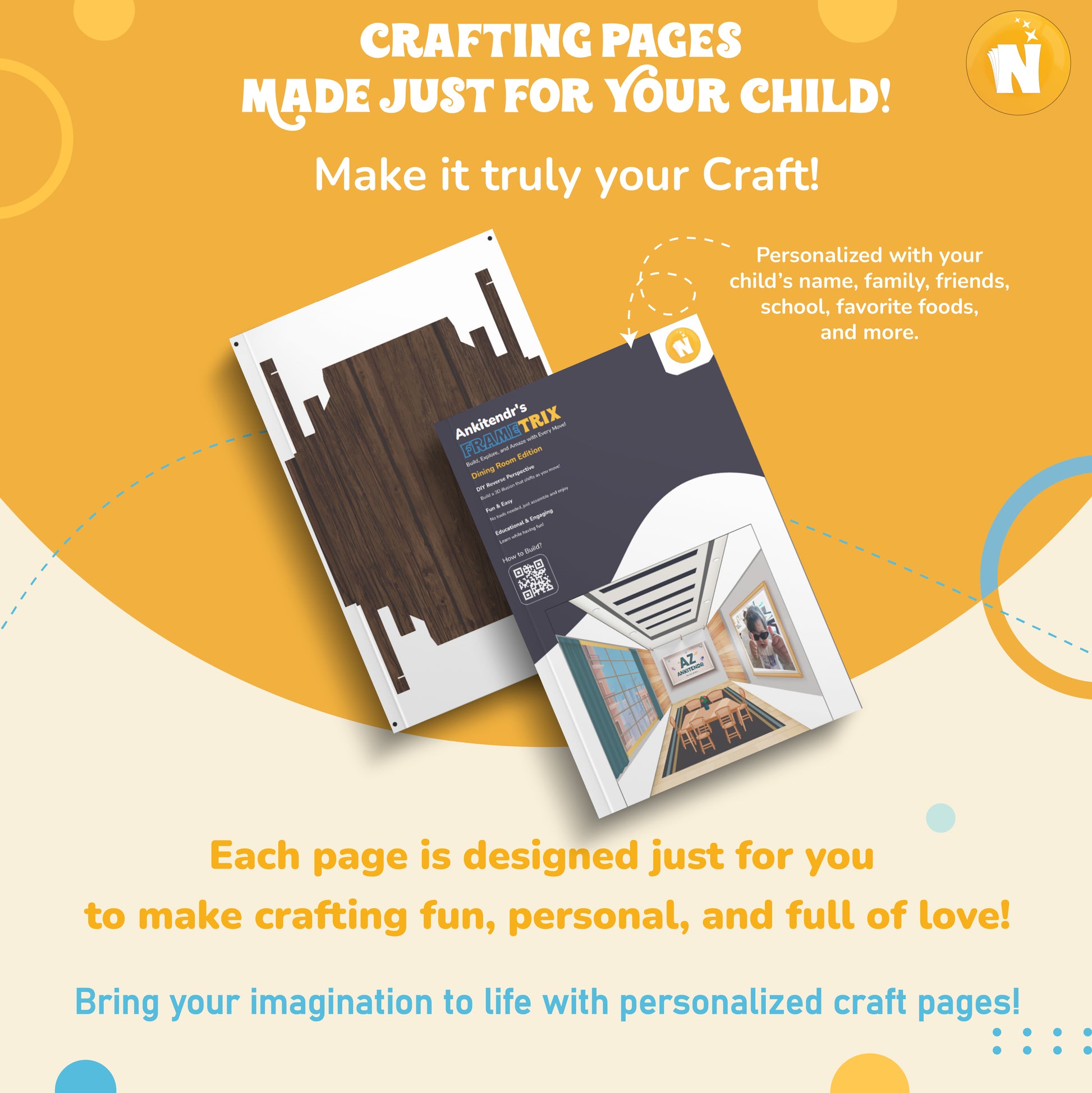 FrameTrix: Dining Room Edition – Personalized Craft Book for Kids