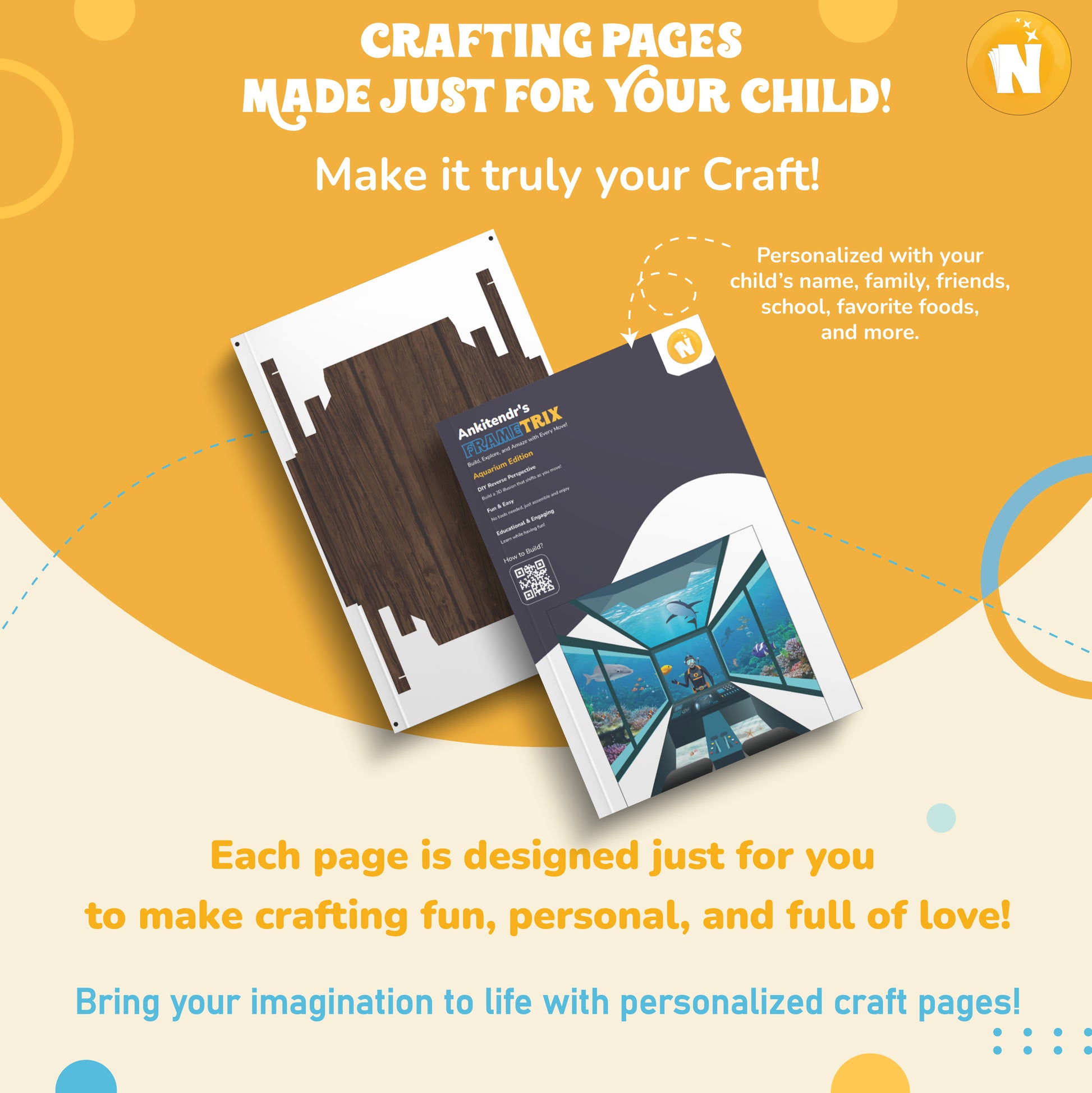FrameTrix: Under Water Edition – Personalized Craft Book for Kids