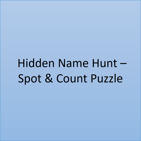Personalized Hidden Name Hunt – Spot & Count Puzzle
