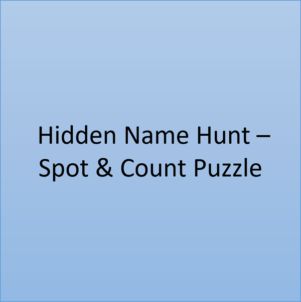Personalized Hidden Name Hunt – Spot & Count Puzzle