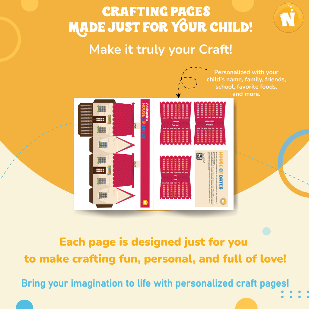 House of Dates – Personalized Craft Book for Kids