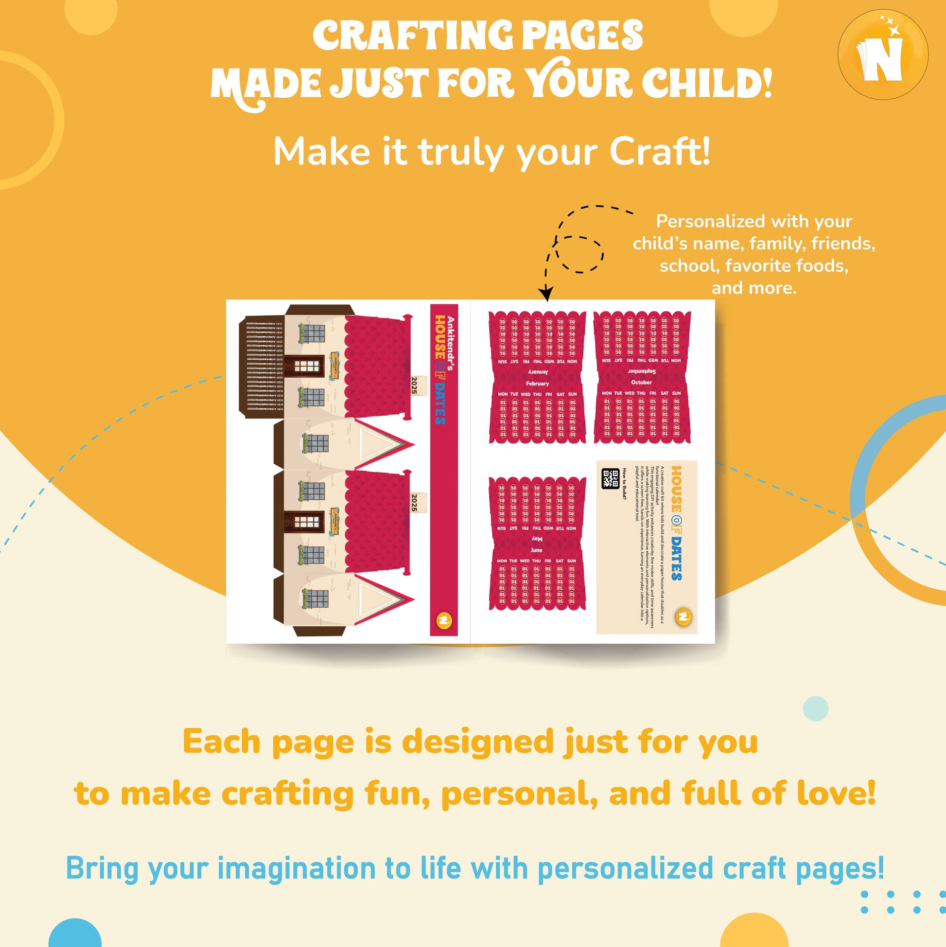 House of Dates – Personalized Craft Book for Kids
