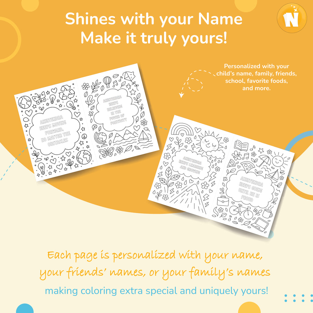 Personalized “I Keeps” Affirmation Coloring Book – My Grateful World