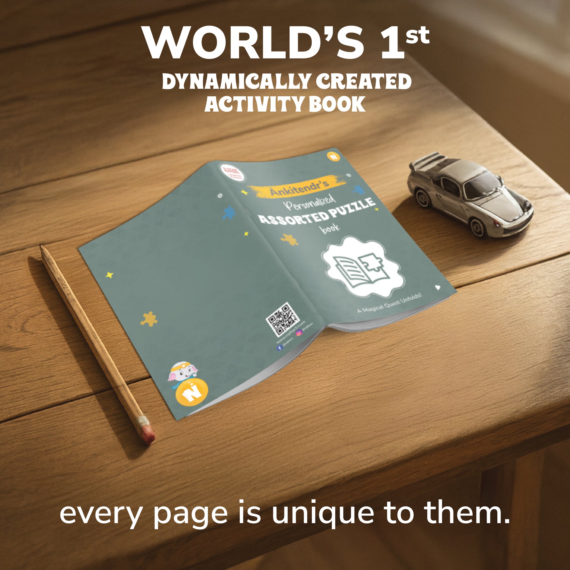 🧩 Personalized Assorted Puzzle Book – Printable or Printed Edition