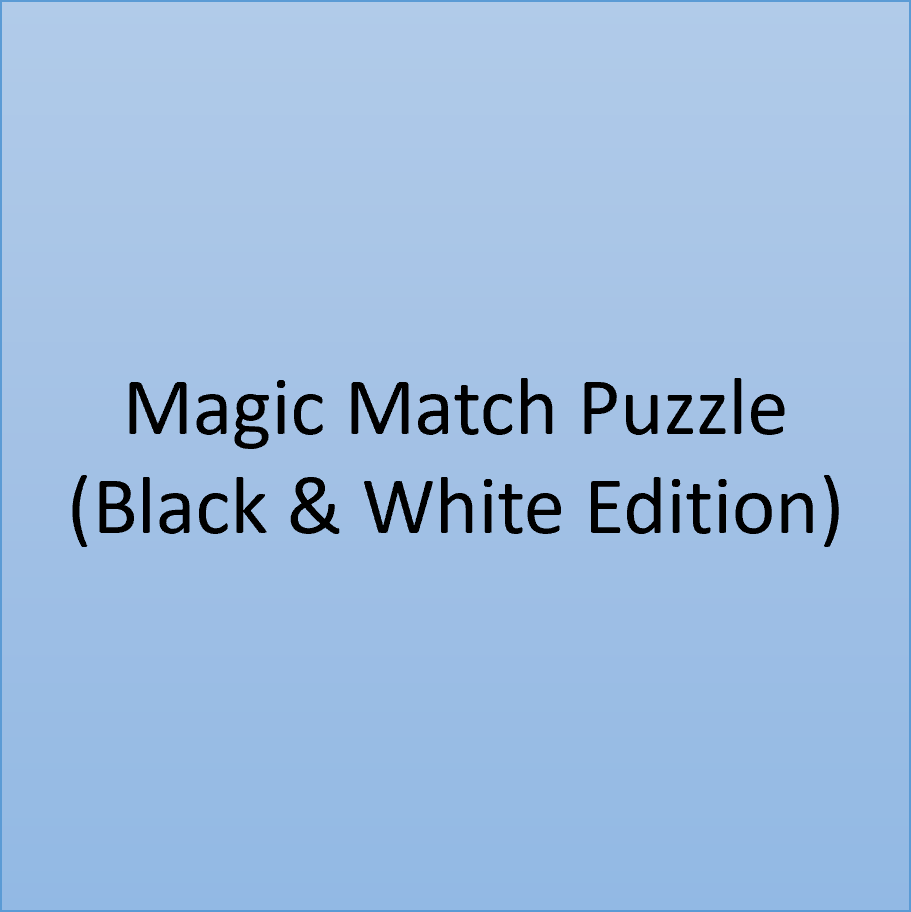 ✂️ Personalized Magic Match Puzzle (Black & White Edition)