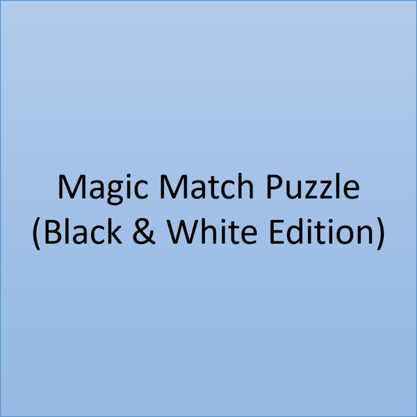 ✂️ Personalized Magic Match Puzzle (Black & White Edition)