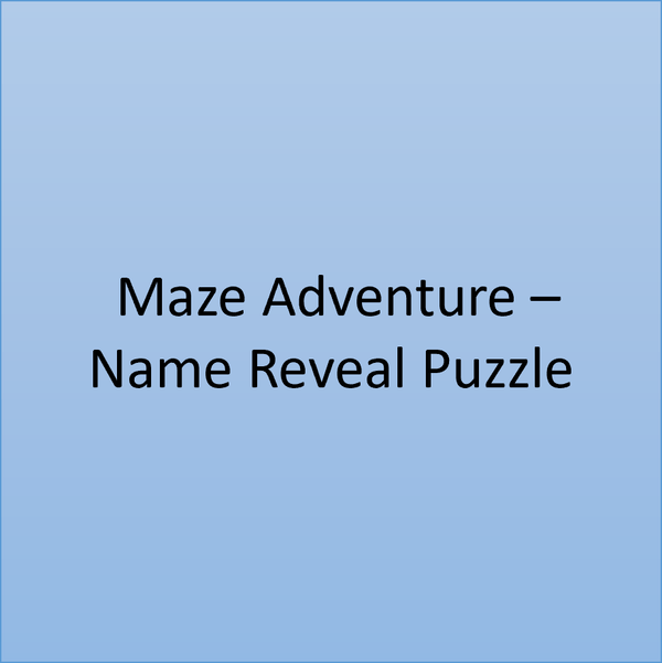 Personalized Maze Adventure – Name Reveal Puzzle