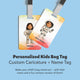 Personalized Kids Bag Tag – Custom Caricature + Name Tag