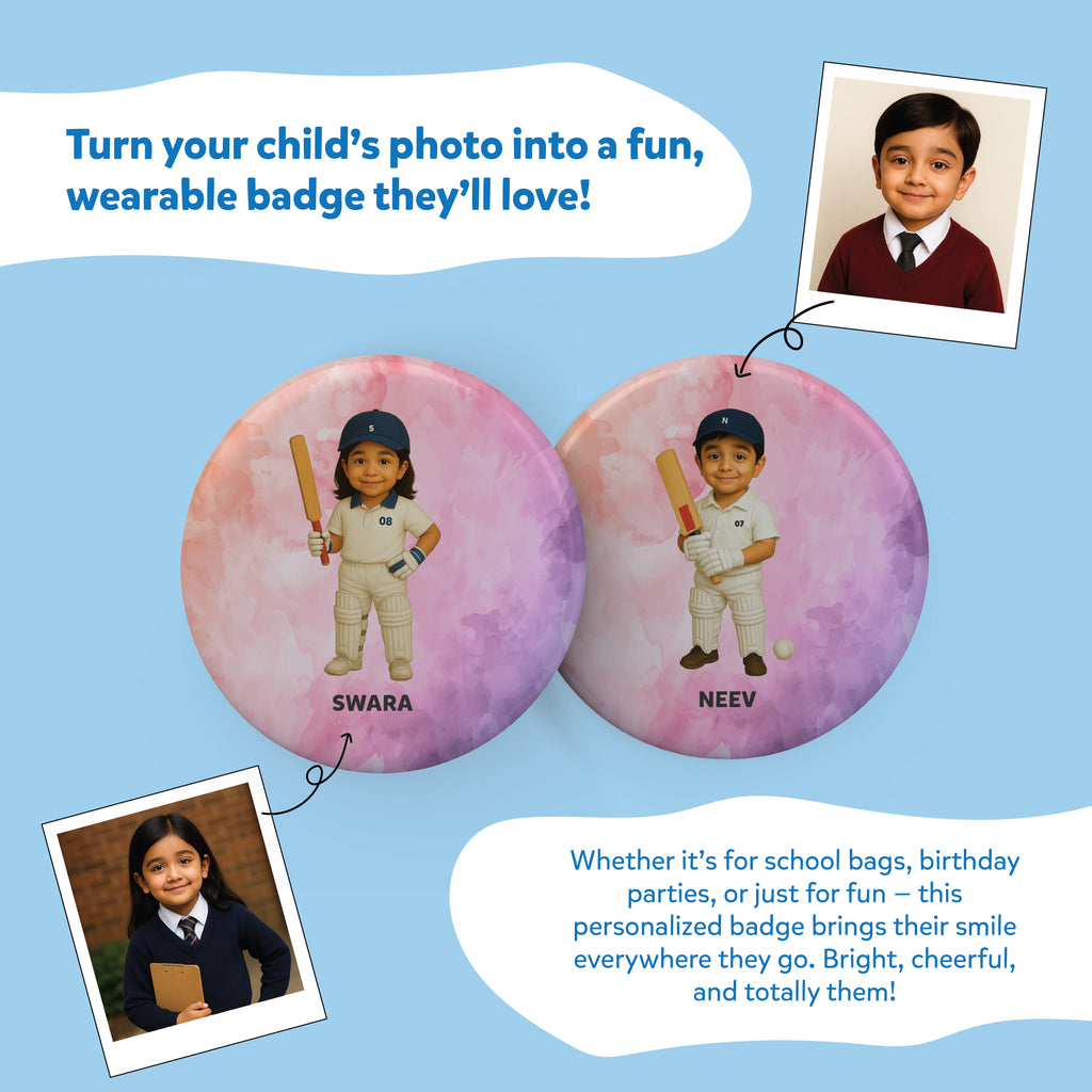 My Super Star Personalized Badge – 30+ Character Styles for Kids