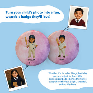 My Super Star Personalized Badge – 30+ Character Styles for Kids