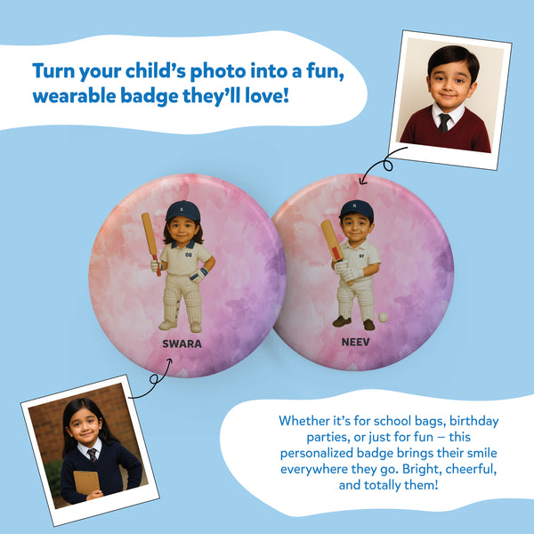 My Super Star Personalized Badge – 30+ Character Styles for Kids