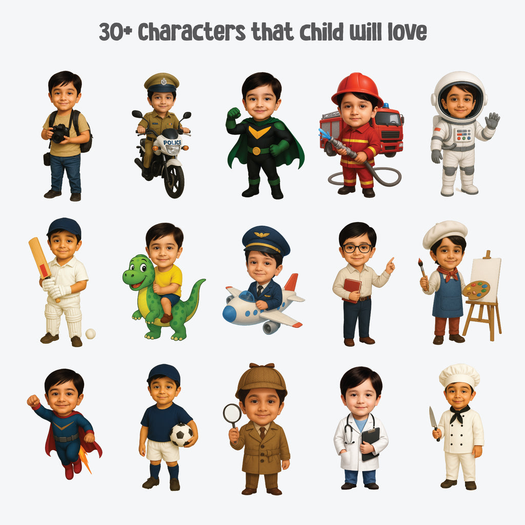 Personalized Kids Notebook – Custom Caricature + Name Design